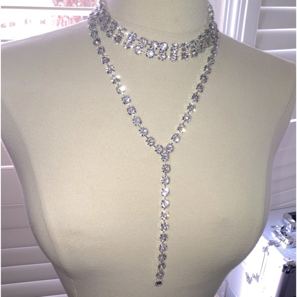 Multi Layer Crystal Necklace - Picture 1 of 3